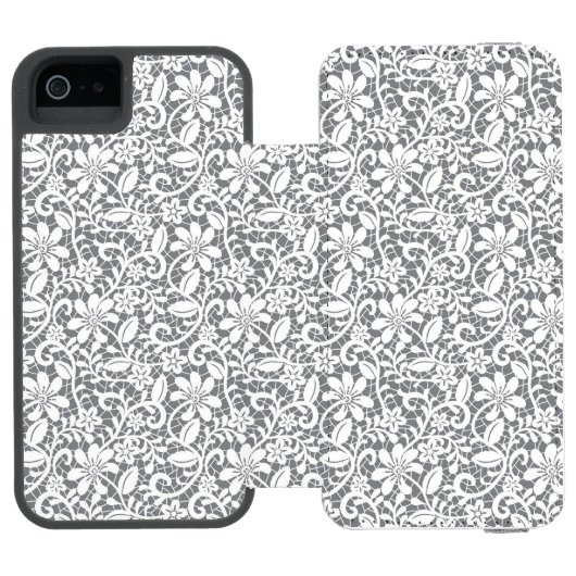 Weiße Spitze 1 Incipio iPhone Geldbeutel-Hülle (Folio Geöffnet)