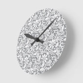 Weiße Spitze 1 Runde Wanduhr (Winkel)