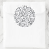 Weiße Spitze 1 Runder Aufkleber (Tasche)