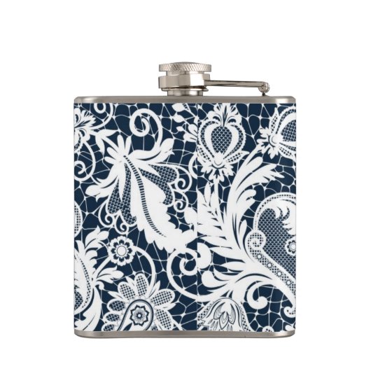 Weiße Spitze 2 Flachmann (Rückseite)