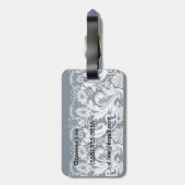 Weiße Spitze 2 Gepäckanhänger (Rückseite vertikal)