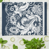 Weiße Spitze 2 Handtuch (Gefaltet)