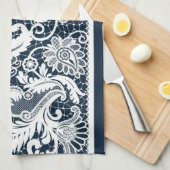 Weiße Spitze 2 Handtuch (Viertel Falte)