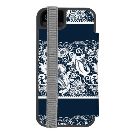 Weiße Spitze 2 Incipio iPhone Geldbeutel-Hülle (Folio Rückseite)