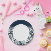 Weiße Spitze 2 Pappteller (Party)