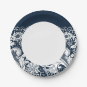 Weiße Spitze 2 Pappteller (Vorderseite)