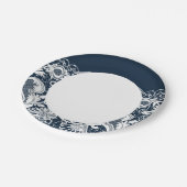 Weiße Spitze 2 Pappteller (Schrägansicht)