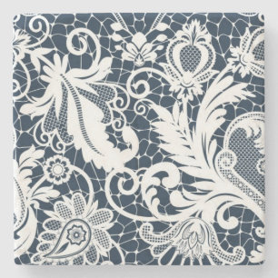 Weiße Spitze 2 Steinuntersetzer