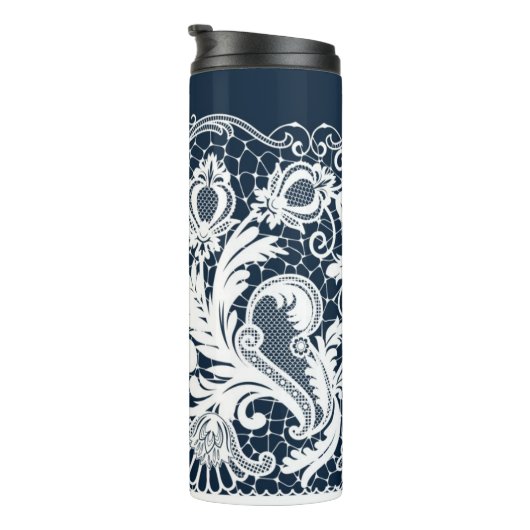 Weiße Spitze 2 Thermosbecher (Nach rechts gedreht)