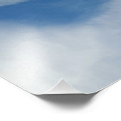 weiße Spitze am Himmel Fotodruck (Ecke)