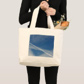 weiße Spitze am Himmel Jumbo Stoffbeutel (Vorderseite (Produkt))