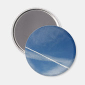 weiße Spitze am Himmel Magnet (Vorderseite/Rückseite)