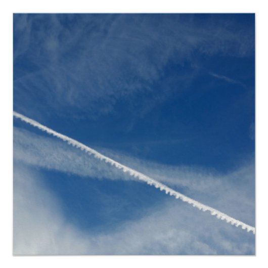 weiße Spitze am Himmel Poster (Vorderseite)