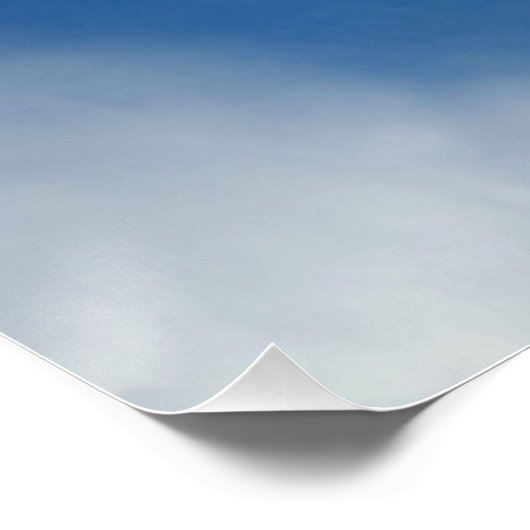 weiße Spitze am Himmel Poster (Ecke)