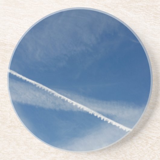 weiße Spitze am Himmel Untersetzer (Vorne)