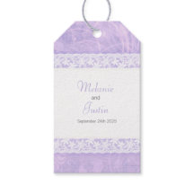 Weiße Spitze auf lila Dankeschön Gastgeschenk Hoch