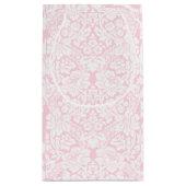 Weiße Spitze auf rosa Kleine Geschenktüte (Rückseite)