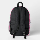 Weiße Spitze auf rot Bedruckter Rucksack (Rückseite)