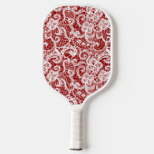 Weiße Spitze auf rot Pickleball Schläger (Rückseite)