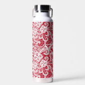 Weiße Spitze auf rot Trinkflasche (Vorne)