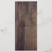 Weiße Spitze | Barn Wood Wedding Menu Card Menükarte (Rückseite)