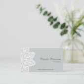 Weiße Spitze-berufliche Geschäfts-Karte Visitenkarte (Stehend Vorderseite)