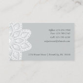 Weiße Spitze-berufliche Geschäfts-Karte Visitenkarte (Rückseite)