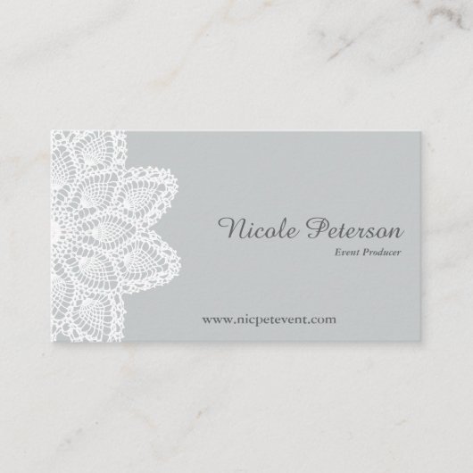 Weiße Spitze-berufliche Geschäfts-Karte Visitenkarte (Vorderseite)