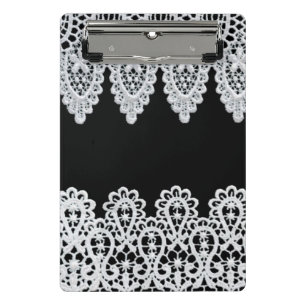 Weiße Spitze bildet eine empfindliche Grenze gege Mini Klemmbrett