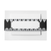 Weiße Spitze bildet eine empfindliche Grenze gegen Einladungsbanderole (Vorderseite Beispiel)