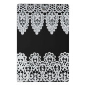 Weiße Spitze bildet eine empfindliche Grenze gegen Mini Klemmbrett (Rückseite)