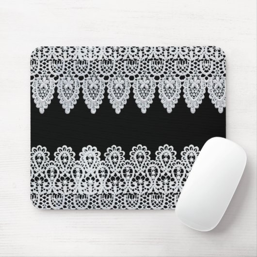 Weiße Spitze bildet eine empfindliche Grenze gegen Mousepad (Mit Mouse)