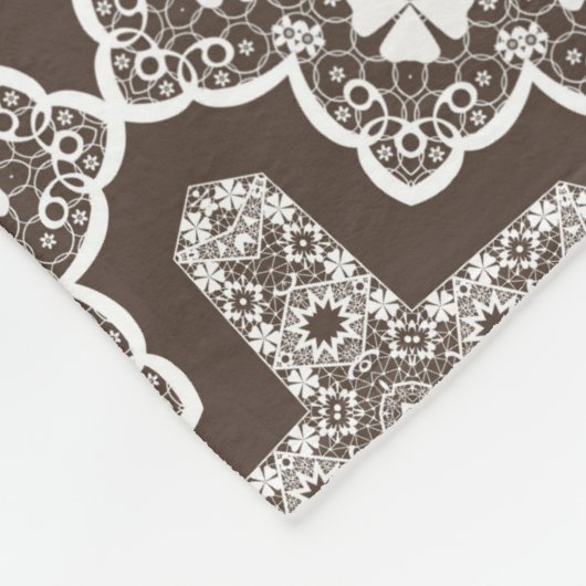 Weiße Spitze Fleecedecke (Ecke)