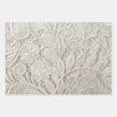 weiße Spitze Geschenkpapier Set (Vorderseite)