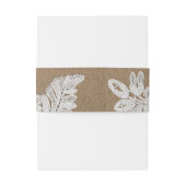 Weiße Spitze | Hochzeitsarbeit von Kraft  Einladungsbanderole (Rückseitenbeispiel)