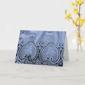 Weiße Spitze Karte (Gelbe Blume)