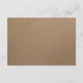 Weiße Spitze | Kraft Hochzeitskarten Begleitkarte (Rückseite)