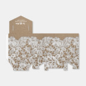 Weiße Spitze | Kraft Paper Brautparty Fevor Boxes Geschenkschachtel (Ungefaltet)