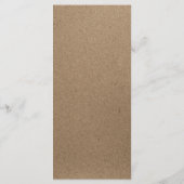 Weiße Spitze | Kraft Paper Wedding Menu Cards Menükarte (Rückseite)
