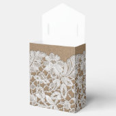 Weiße Spitze | Kraftpapierboxen für die Gastgesche Geschenkschachtel (Geöffnet)