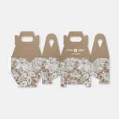 Weiße Spitze | Kraftpapierboxen für die Gastgesche Geschenkschachtel (Ungefaltet)