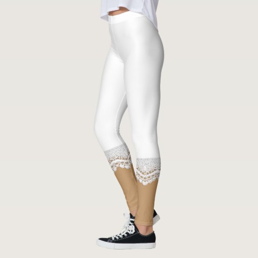 Weiße Spitze Leggings (Links)