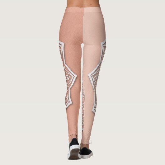 Weiße Spitze-Leggings Leggings (Rückseite)