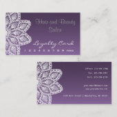 Weiße Spitze-Loyalitäts-Karte - Haar und Treuekarte (Vorne/Hinten)