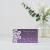 Weiße Spitze-Loyalitäts-Karte - Haar und Treuekarte (Stehend Vorderseite)