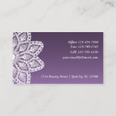 Weiße Spitze - Massage Visitenkarte (Rückseite)