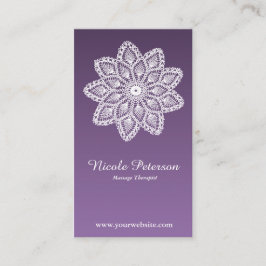 Weiße Spitze - Massage Visitenkarte