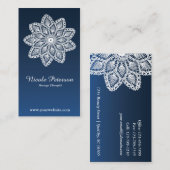 Weiße Spitze - Massage Visitenkarte (Vorne/Hinten)