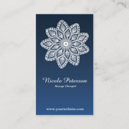 Weiße Spitze - Massage Visitenkarte