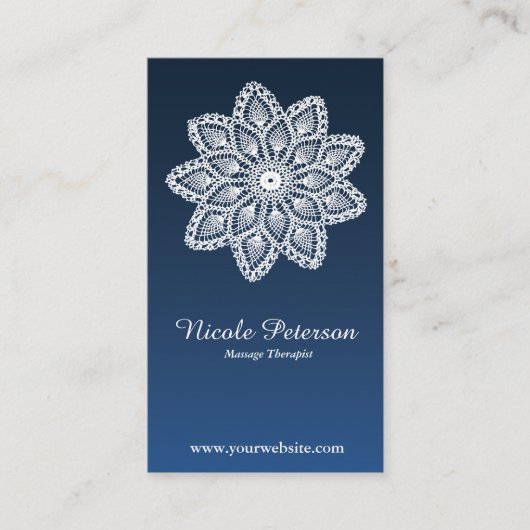 Weiße Spitze - Massage Visitenkarte (Vorderseite)